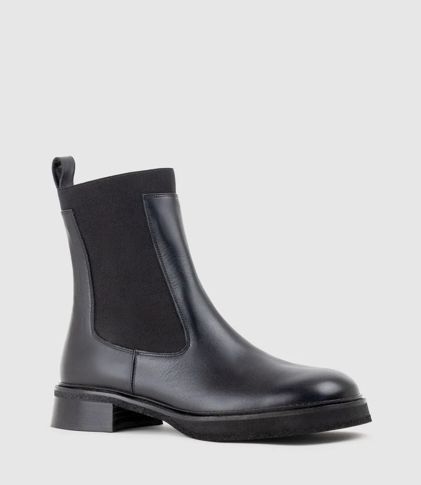 WENDYL Ankle Boot with Gusset in Black - Image 3