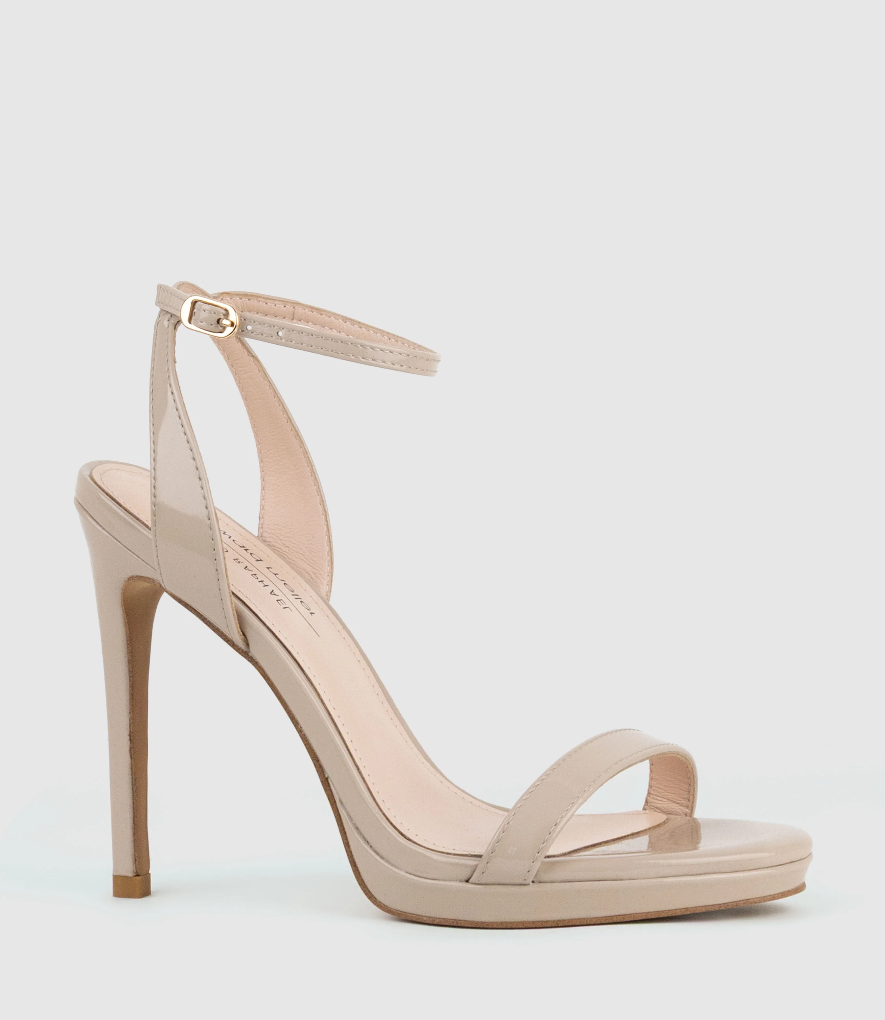 WHISPER110 Single Strap Platform Sandal in Blush Patent - Image 3