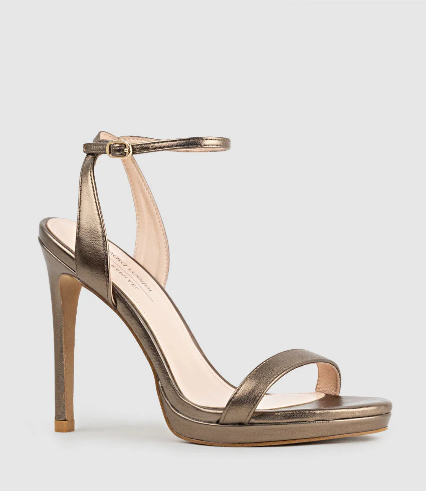 WHISPER110 Single Strap Platform Sandal in Bronze - Image 3