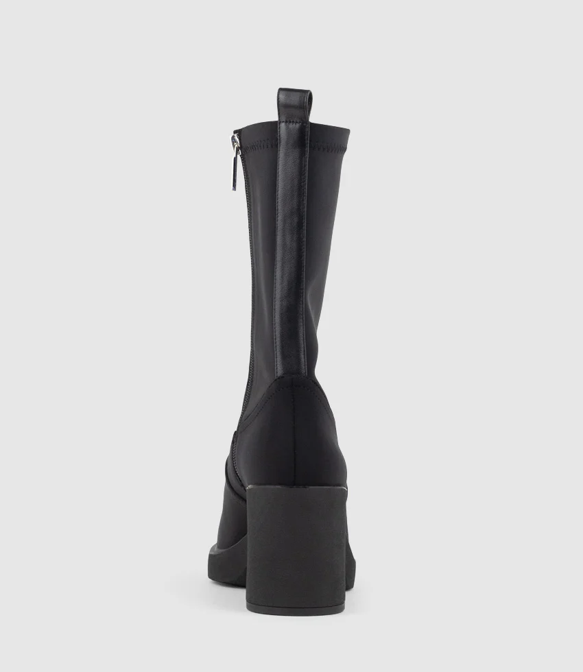 WHITFORD85 Stretch Ankle Boot on Unit in Black Fabric - Image 3