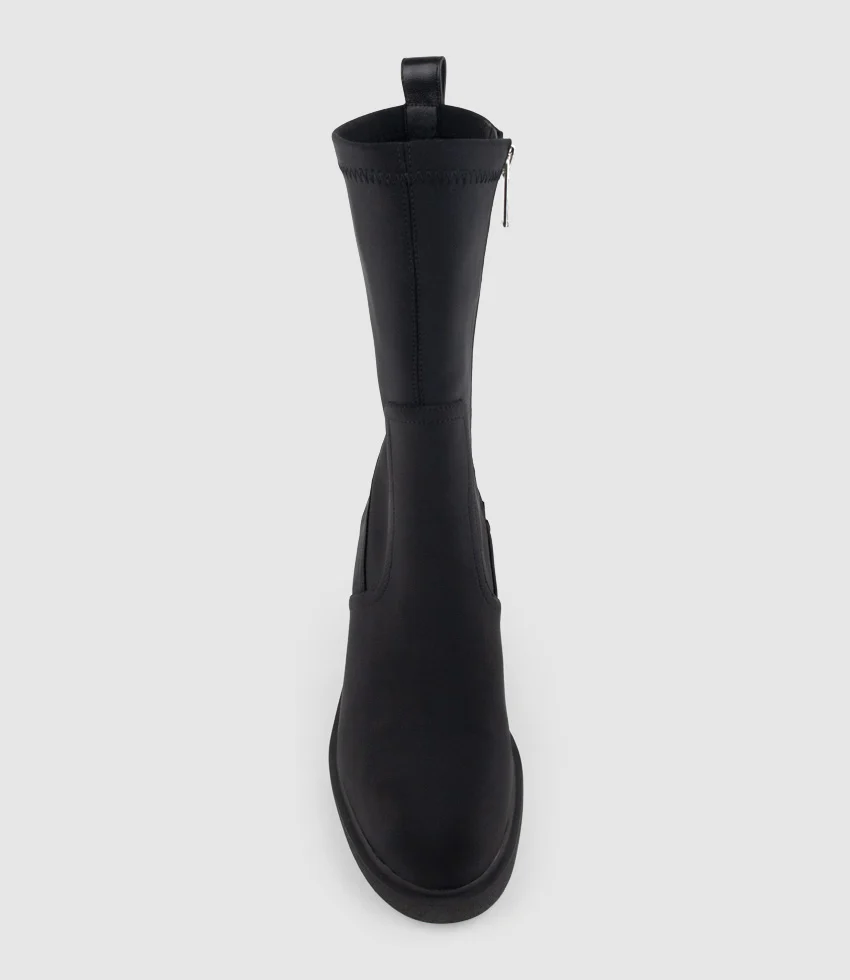 WHITFORD85 Stretch Ankle Boot on Unit in Black Fabric - Image 4