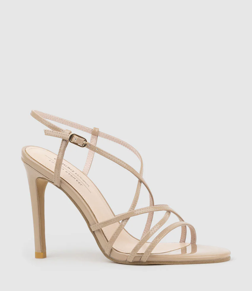 WILLA100 Strappy Sandal in Nude Patent - Image 2