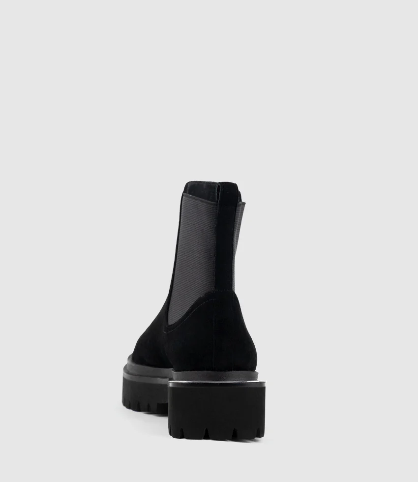 WILMOTT Chukka Boot on EVA Sole in Black Suede - Image 4