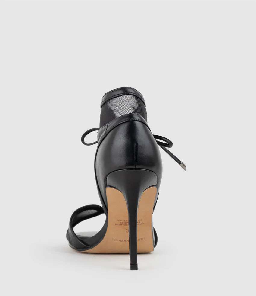 WINSLEY100 Asymmetrical Strappy Sandal in Black - Image 4