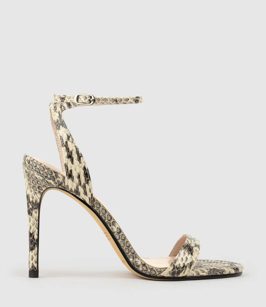 WISP100 Single Strap Sandal in Roccia Snake
