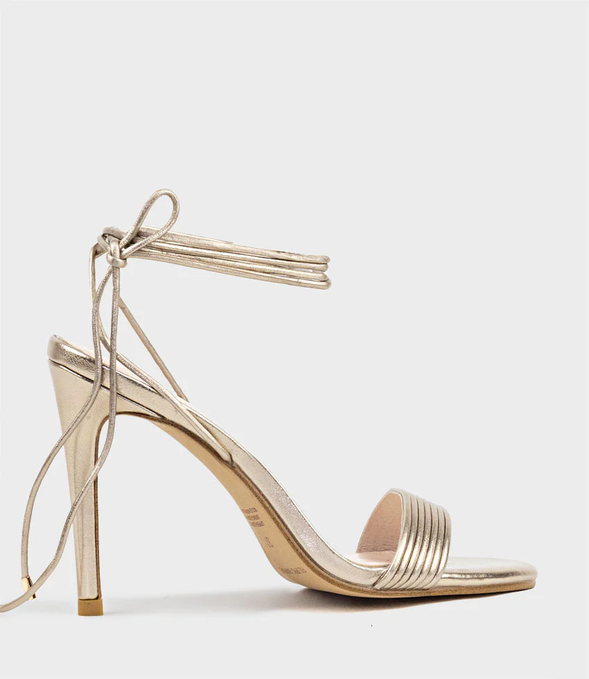 WISTERIA100 Ankle Tie Sandal in Rosegold