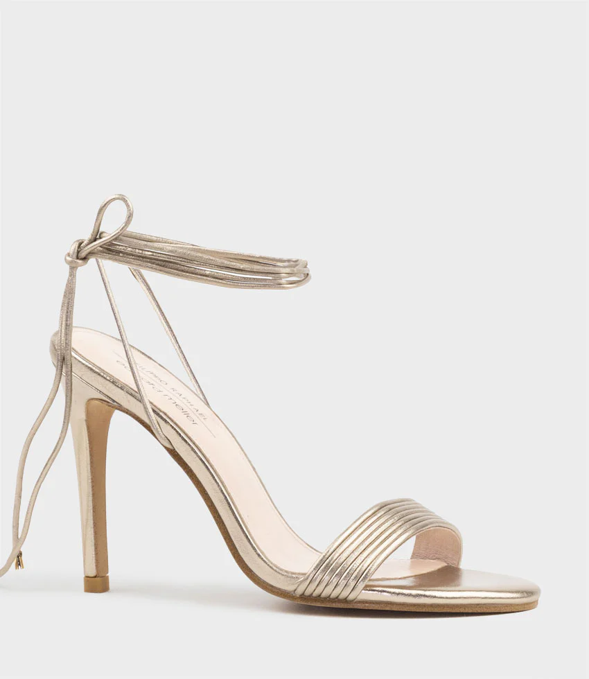 WISTERIA100 Ankle Tie Sandal in Rosegold - Image 2