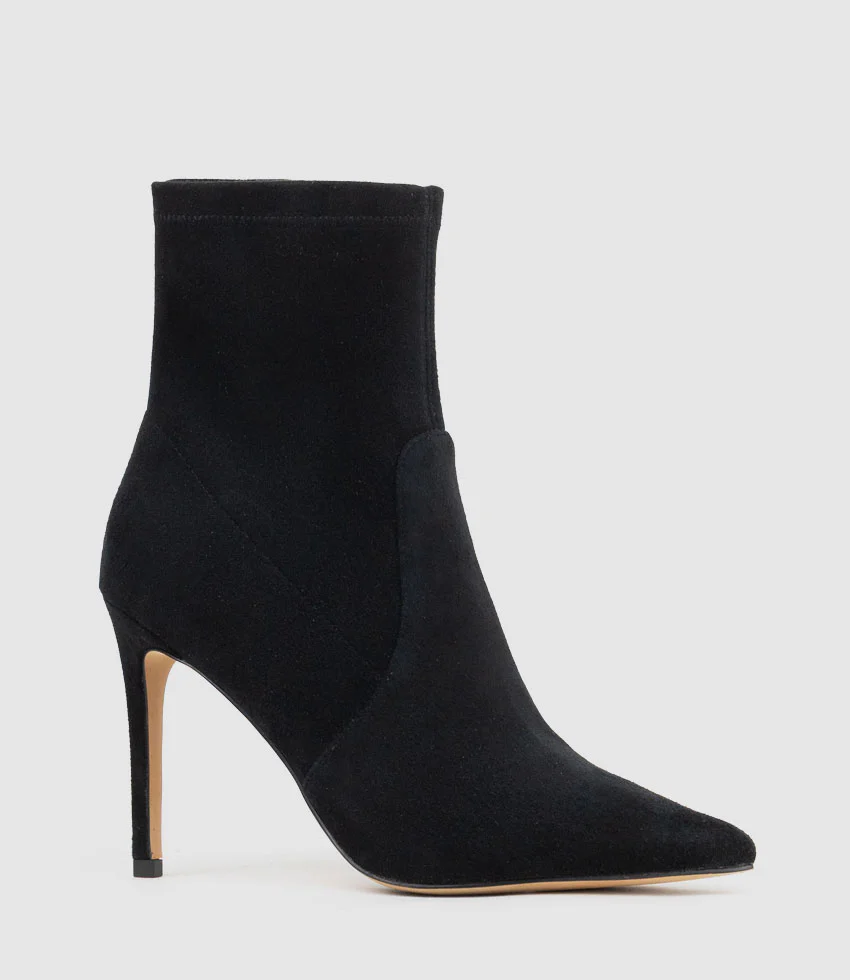 ZAHIR100 Stiletto Sock Boot in Black Suede - Image 3