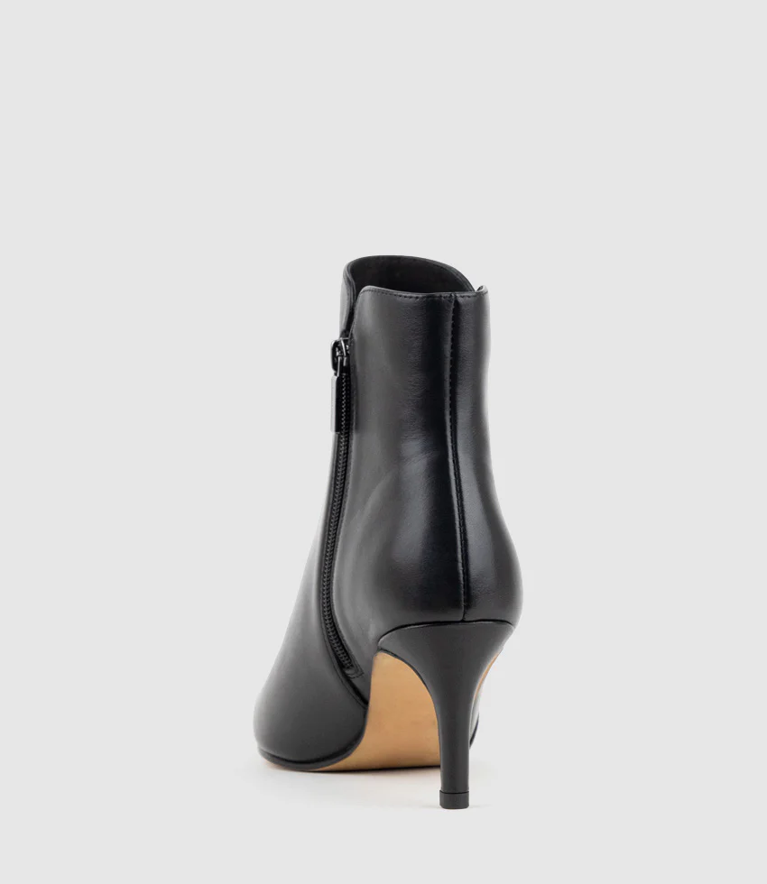 ZAID75 Pointed Ankle Boot in Black Calf - Image 4