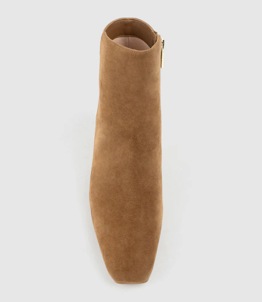 ZAYNE70 Half and Half Ankle Boot in Tawny Suede Combo - Image 4