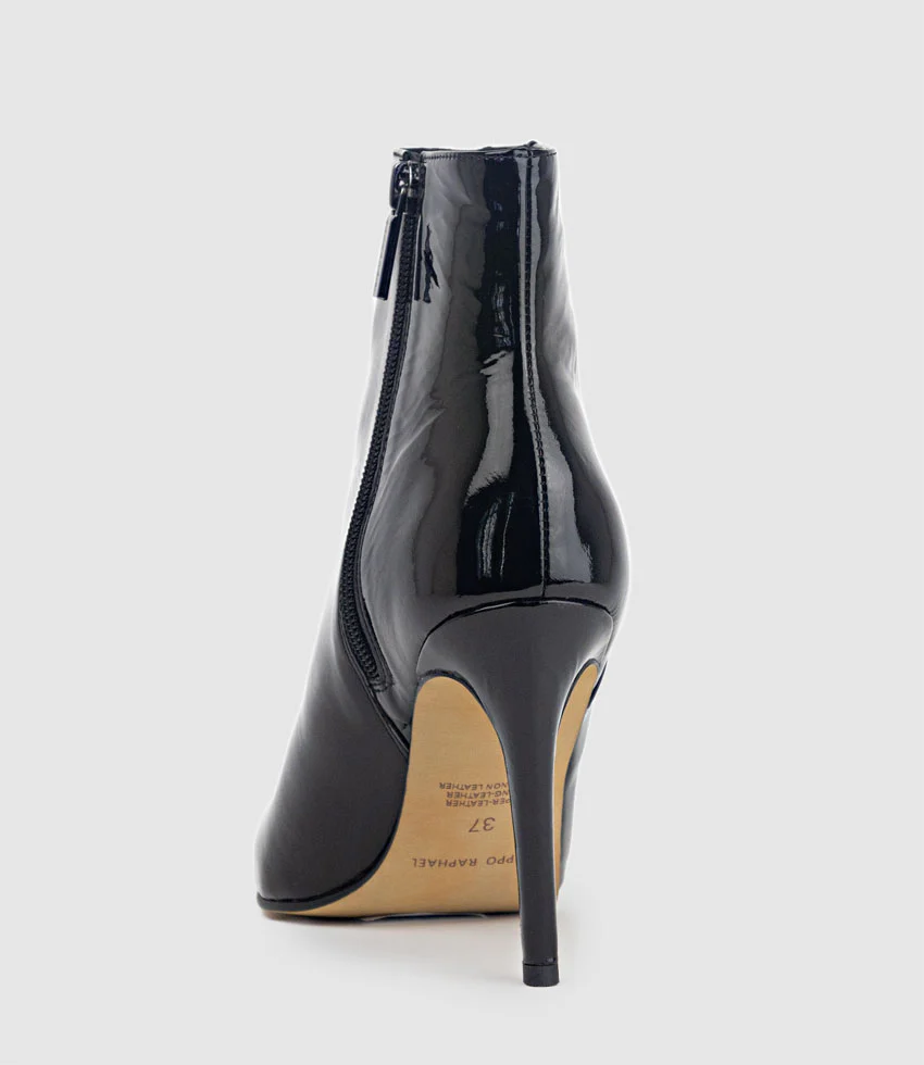 ZELIA100 Stiletto Ankle Boot in Black Patent - Image 4