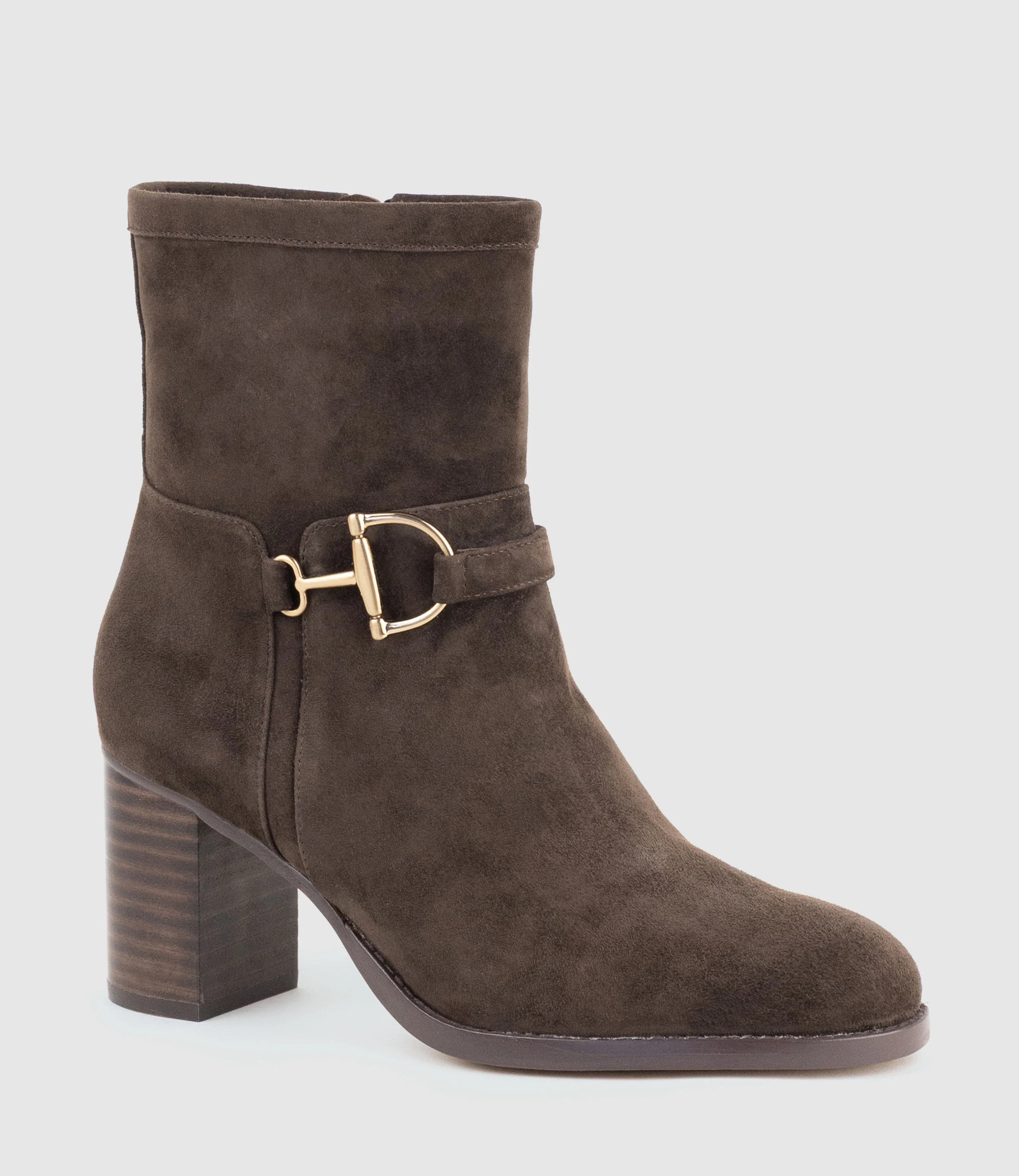 ZIERA70 Ankle Boot in Chocolate Suede - Image 3