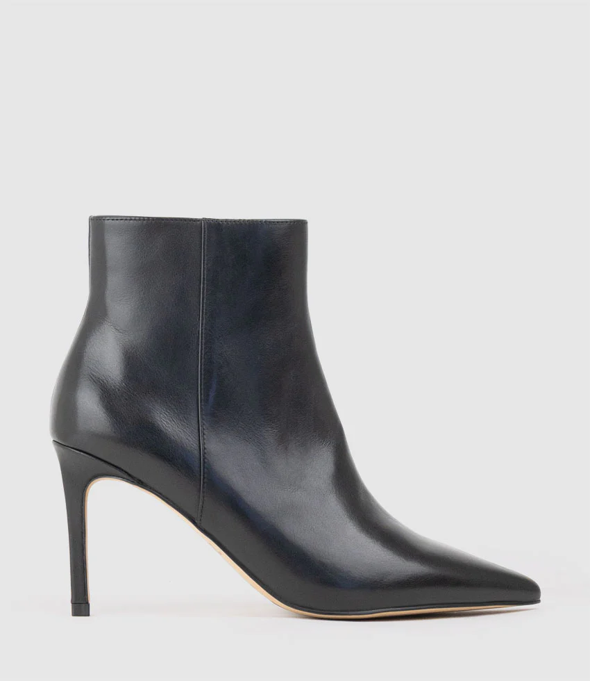 ZYAIR85 Stiletto Ankle Boot in Black Calf
