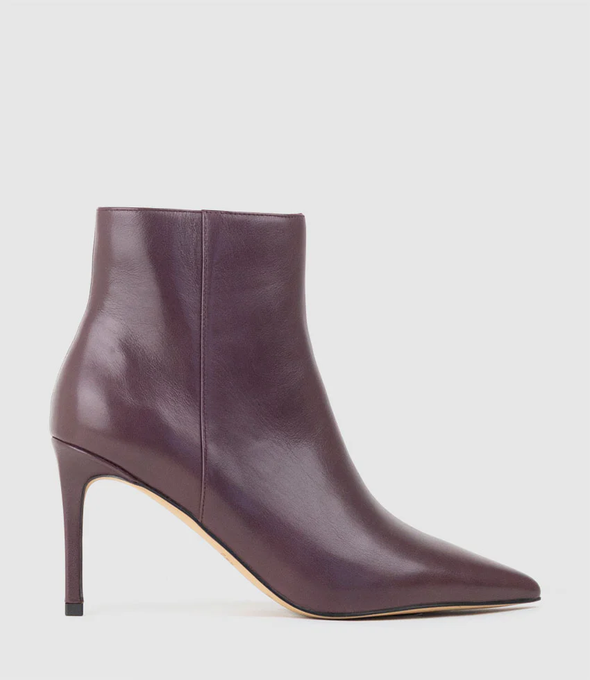 ZYAIR85 Stiletto Ankle Boot in Bordeaux Calf