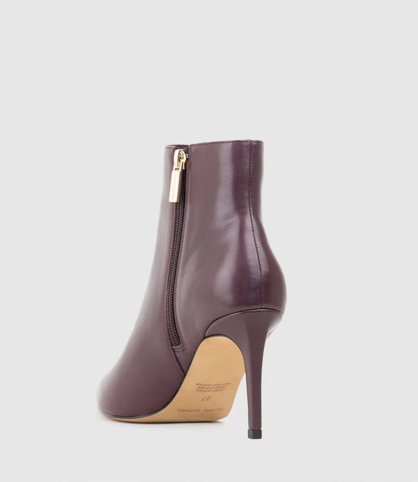 ZYAIR85 Stiletto Ankle Boot in Bordeaux Calf - Image 3