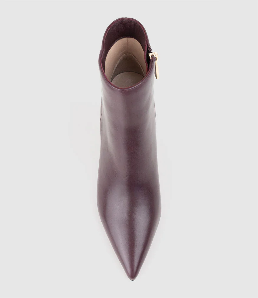 ZYAIR85 Stiletto Ankle Boot in Bordeaux Calf - Image 4